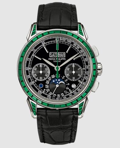Cheapest Patek Philippe Watch Price Replica Grand Complications Perpetual Calendar Chronograph 5271P Emerald 5271/13P-001